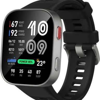 Amazfit Bip Max Smart Watch, 2.07" AMOLED Display, GPS, iOS/Android | 50mm, 20-Day Battery, Water-Resistant, 4GB Storage, Offline Maps, Fitness Tracker, Hybrid Training, 150+ Sports, HYROX Mode